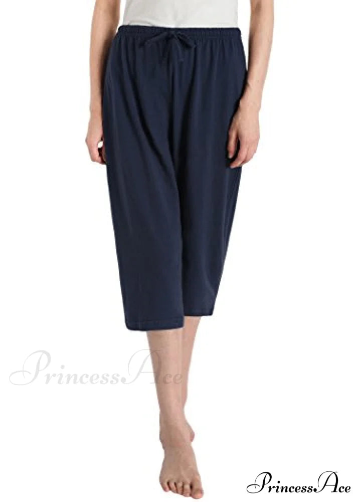 Women's Cotton Capri Pants Sleep Capris