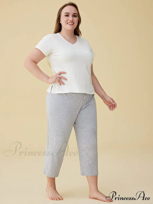 Women's Cotton Capri Pants Sleep Capris
