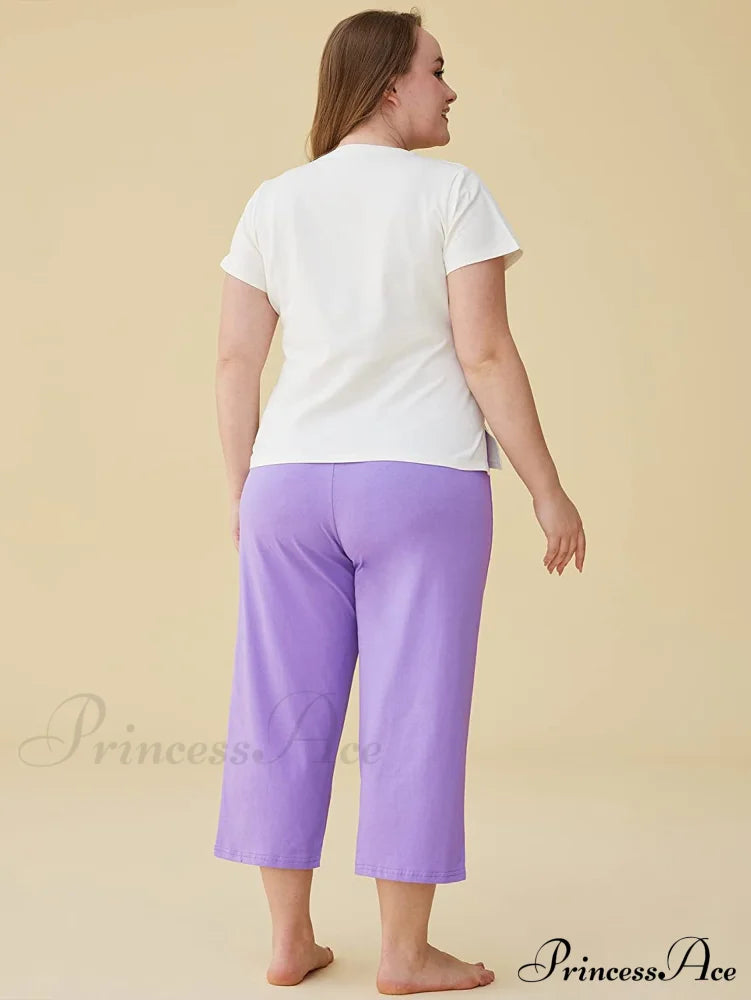 Women's Cotton Capri Pants Sleep Capris