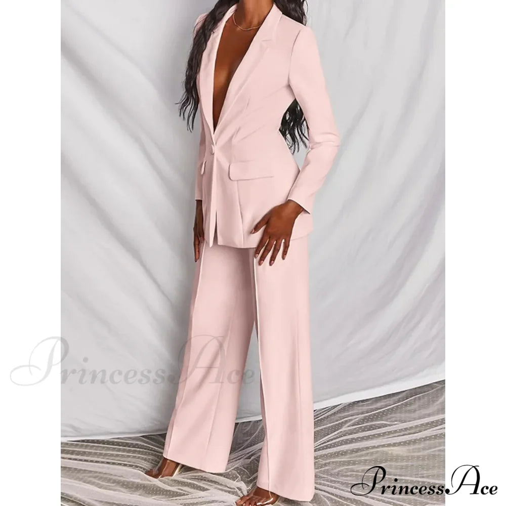 Women's Regular Pocket Coat Formal Fashion Suit