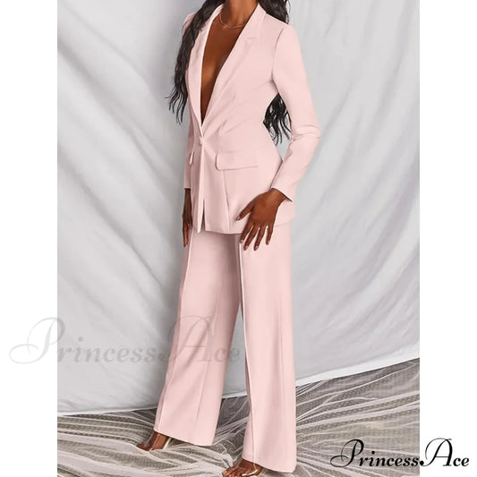 Women's Regular Pocket Coat Formal Fashion Suit