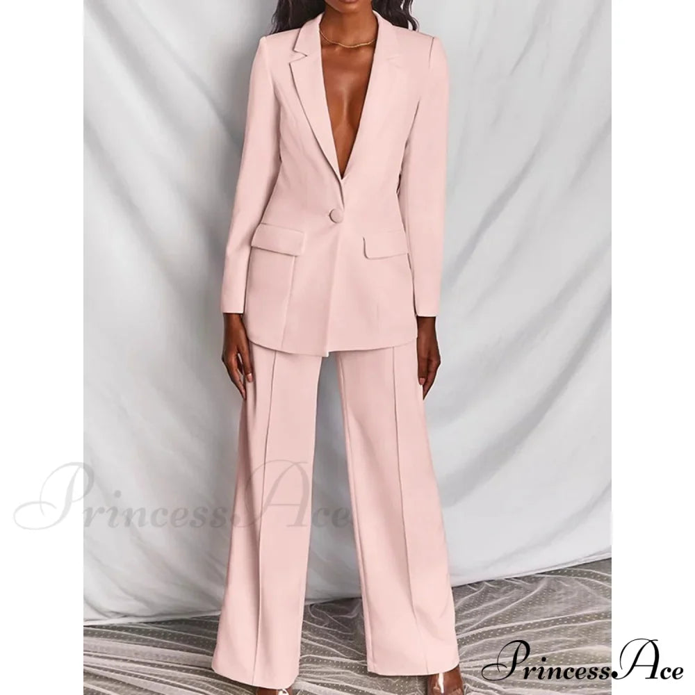 Women's Regular Pocket Coat Formal Fashion Suit
