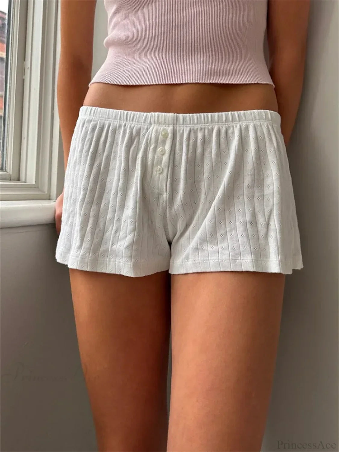 Y2K Button Lace Vintage Short